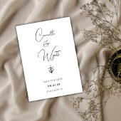 Minimalistisch Script Religious Cross Rings QR-cod Kaart