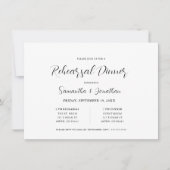 Minimalistisch script repetitie diner kaart (Voorkant)