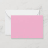 Minimalistisch Script Roze Hart Persoonlijk Notitiekaartje (Achterkant)