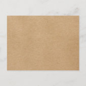 Minimalistisch script rustieke kraft save the date briefkaart (Achterkant)