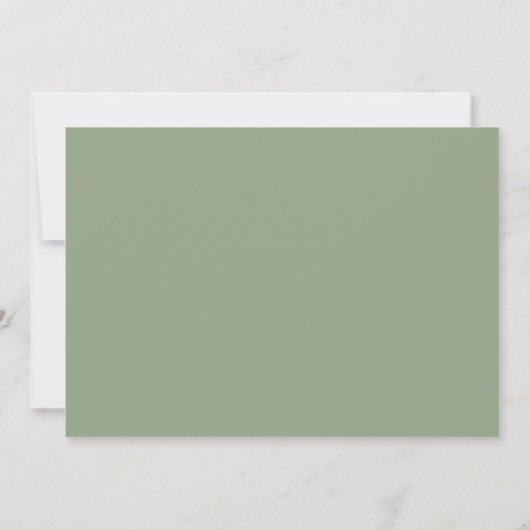 Minimalistisch Script Sage Green Mrs Surname Blank Bedankkaart (Achterkant)