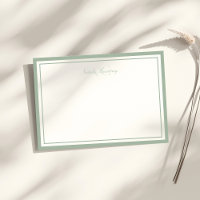 Minimalistisch Script Sage Green Two Border Monogr