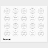 Minimalistisch script Schattige Bow Heart Lijst Be Ronde Sticker (Vel)