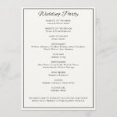 Minimalistisch Script Soft White Wedding Programmakaart (Achterkant)