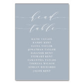 Minimalistisch script stoffig blauwe hoofdtafel br kaart (Achterkant)