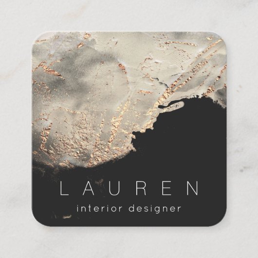 Minimalistisch Script Textured Gold Visitekaartje (Voorkant)