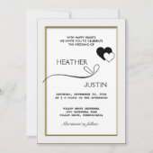 Minimalistisch script Traditionele bruiloft uitnod Kaart (Voorkant)