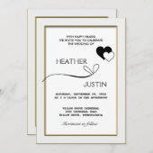 Minimalistisch script Traditionele bruiloft uitnod Kaart (Voorkant / Achterkant)