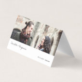 Minimalistisch script Trouwplaatskaarten - Elegant Kaart (Achterkant)