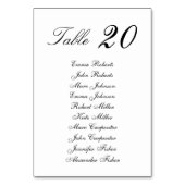 Minimalistisch Script Trouwstoelenplan Kaart (Voorkant)