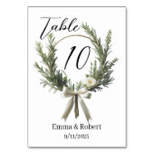 Minimalistisch Script Trouwstoelenplan Kaart (Achterkant)