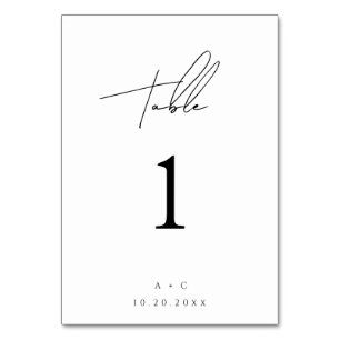 Minimalistisch Script Trouwtafel Kaart