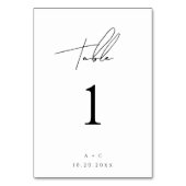 Minimalistisch Script Trouwtafel Kaart (Achterkant)
