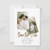 Minimalistisch script twee foto's opslaan van de d kaart (Voorkant)