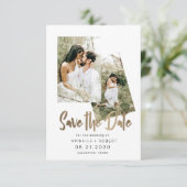 Minimalistisch script twee foto's opslaan van de d kaart (Staand voorkant)