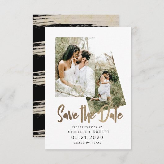 Minimalistisch script twee foto's opslaan van de d kaart (Voorkant / Achterkant)