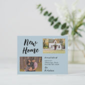 Minimalistisch script twee nieuwe foto's in het st aankondigingskaart (Staand voorkant)