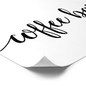 Minimalistisch script | Vlaamse balie voor koffie Poster (Hoek)