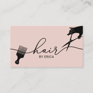 Minimalistisch script voor haar Stylist Blush Pink Visitekaartje