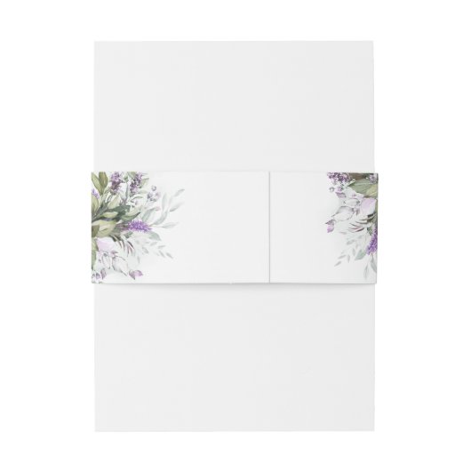 Minimalistisch script voor lavender Greenery Uitnodigingen Wikkel (Achterkant Voorbeeld)