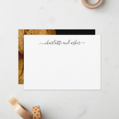 Minimalistisch script voor persoonlijke paren notitiekaartje (Voorkant / Achterkant in situ)