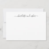 Minimalistisch script voor persoonlijke paren notitiekaartje (Voorkant)