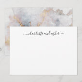 Minimalistisch script voor persoonlijke paren notitiekaartje (Voorkant / Achterkant)