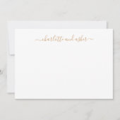 Minimalistisch script voor persoonlijke paren notitiekaartje (Voorkant)