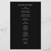 Minimalistisch script voor zwarte en witte bruilof (Achterkant)