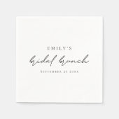 Minimalistisch Script Vrijgezellenfeest Brunch Servet (Voorkant)