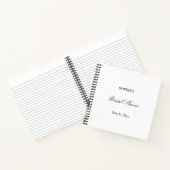 Minimalistisch Script Vrijgezellenfeest-gastenboek Notitieboek (Binnen)