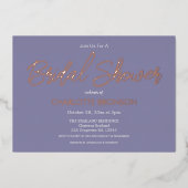 Minimalistisch script Vrijgezellenfeest Gold Periw Folie Uitnodiging (Voorkant)