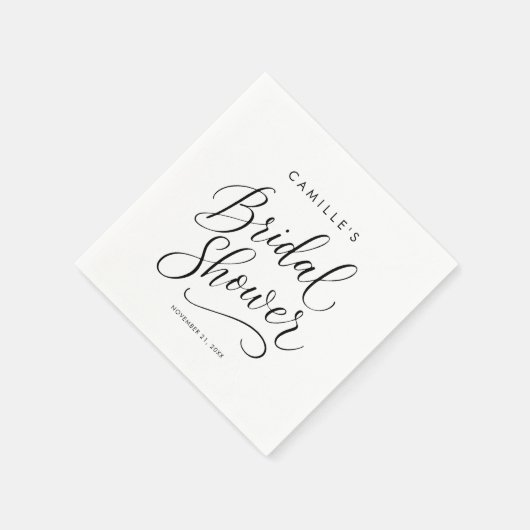 Minimalistisch Script-Vrijgezellenfeest Servet (Hoek)