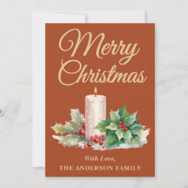 Minimalistisch Script Vrolijk Kerstfeest Boho Terr Feestdagenkaart