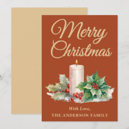 Minimalistisch Script Vrolijk Kerstfeest Boho Terr Feestdagenkaart