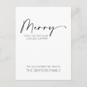 Minimalistisch script Vrolijk kerstfeest Feestdagenkaart (Voorkant)