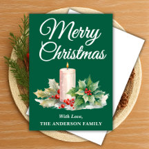 Minimalistisch script vrolijk kerstgroen