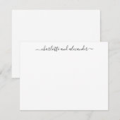 Minimalistisch script waarbij gepersonaliseerde pa notitiekaartje (Voorkant / Achterkant)