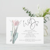 Minimalistisch script we doen foto QR-code trouw u Kaart (Staand voorkant)