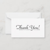 Minimalistisch Script Wedding Budget Bedankt Notitiekaartje (Voorkant)