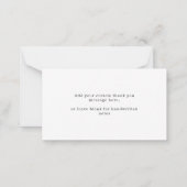 Minimalistisch Script Wedding Budget Bedankt Notitiekaartje (Achterkant)
