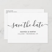 Minimalistisch Script Wedding sparen de Briefkaart (Voorkant / Achterkant)
