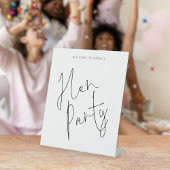 Minimalistisch script Welkom bij Hen Party Reclamebord Met Voetstuk