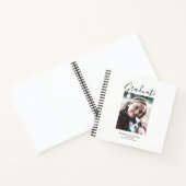 Minimalistisch script Witte foto Afstuderen Notitieboek (Binnen)