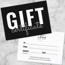 Minimalistisch script zakelijke cadeaubon