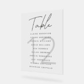 Minimalistisch Script Zitkaarten Tabelnummer Acryl Bord (Hoek)