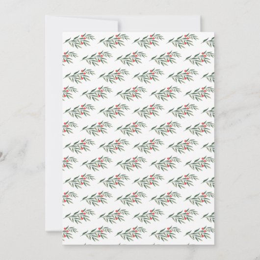 Minimalistisch Script Zwangerschap Foto Kerstmis Feestdagenkaart (Achterkant)