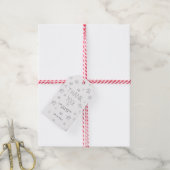 Minimalistisch script zwart bedankt Baby shower Gi Cadeaulabel (Met Touw)