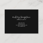 Minimalistisch script: zwart visitekaartje (Achterkant)