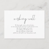 Minimalistisch Script Zwart Wit Bruiloft Wishing W Informatiekaartje (Voorkant)